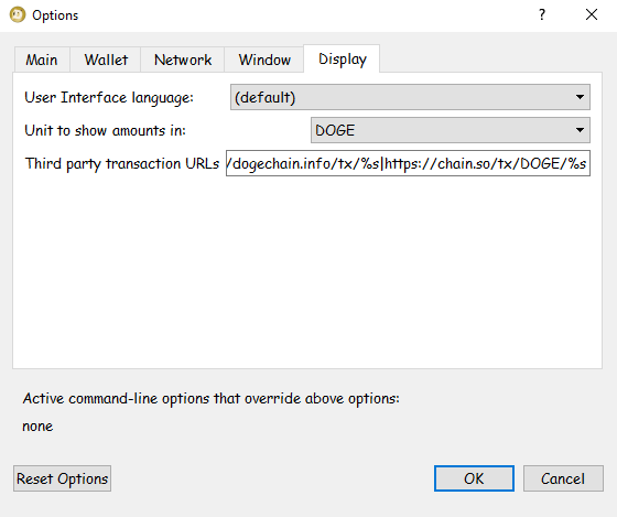 Dogecoin Core Installation on Windows - Change language